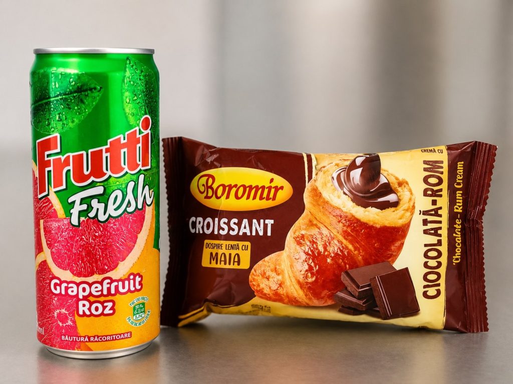 Frutti Fresh Grapefruit Roz și Croissant Boromir Ciocolată Rom disponibile în magazinul JerezMagazin din Jerez de la Frontera, Spania.